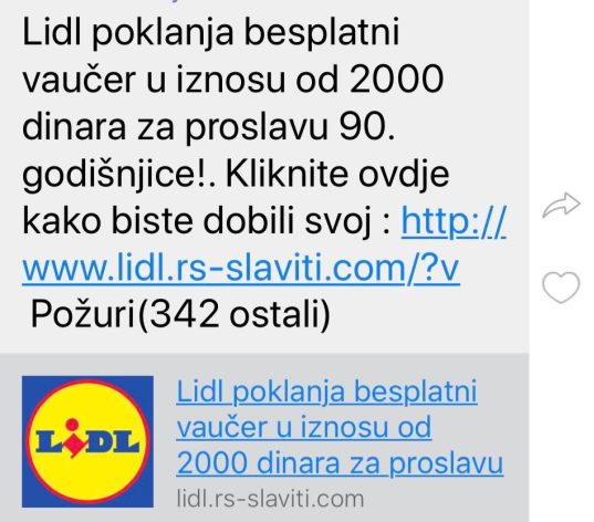 Lidl lažna nagradna igra